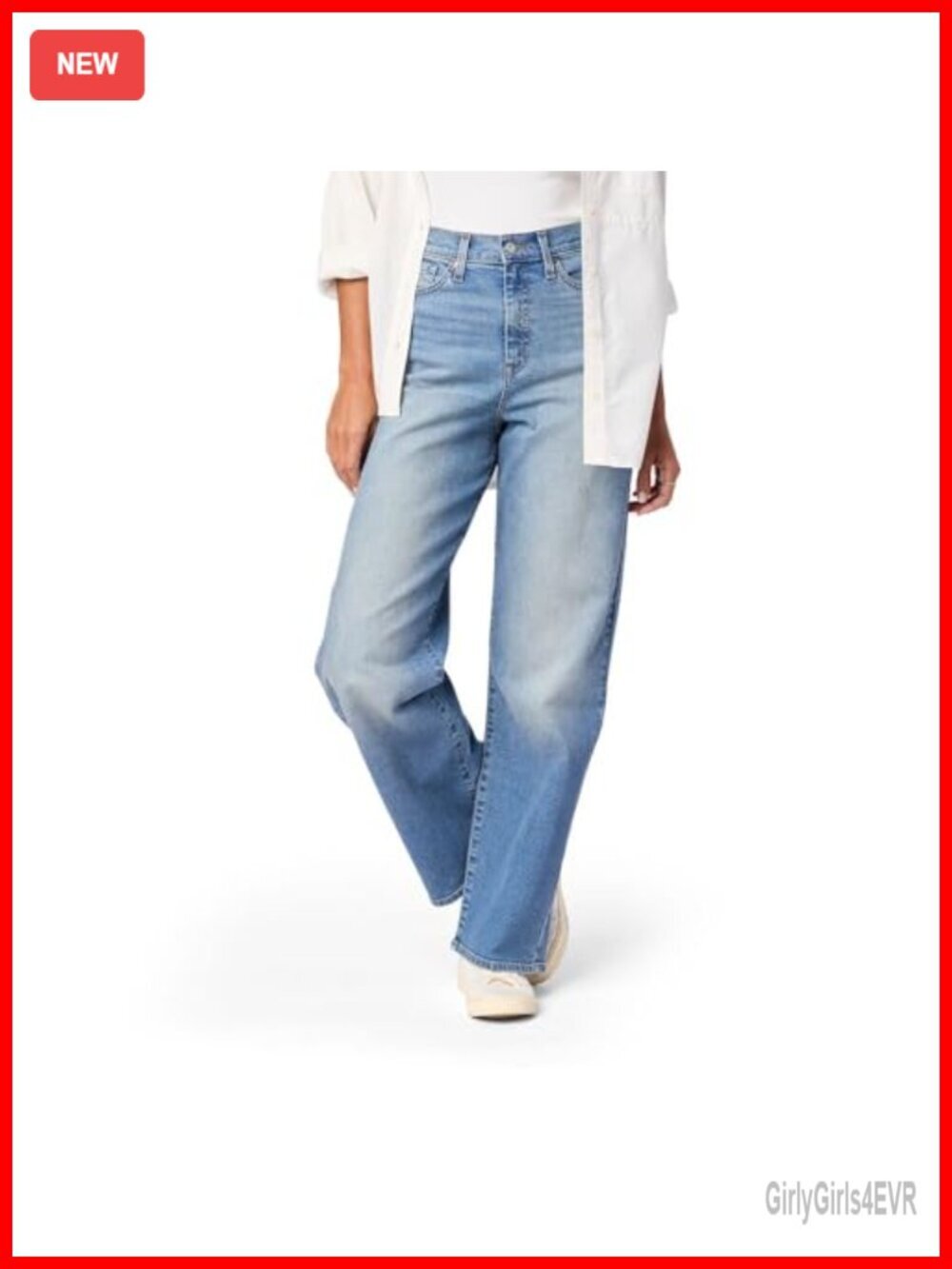 Women's Heritage High-Rise Loose Straight Jeans Stretch Denim